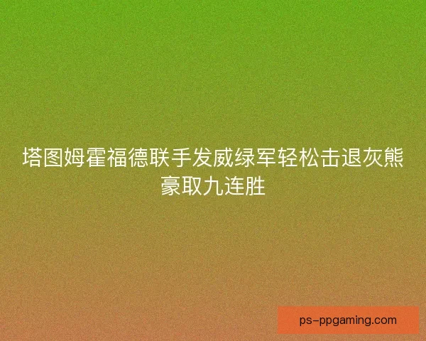 塔图姆霍福德联手发威绿军轻松击退灰熊豪取九连胜 塔图姆霍福德联手发威绿军轻松击退灰熊豪取九连胜