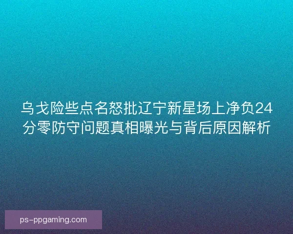 乌戈险些点名怒批辽宁新星场上净负24分零防守问题真相曝光与背后原因解析